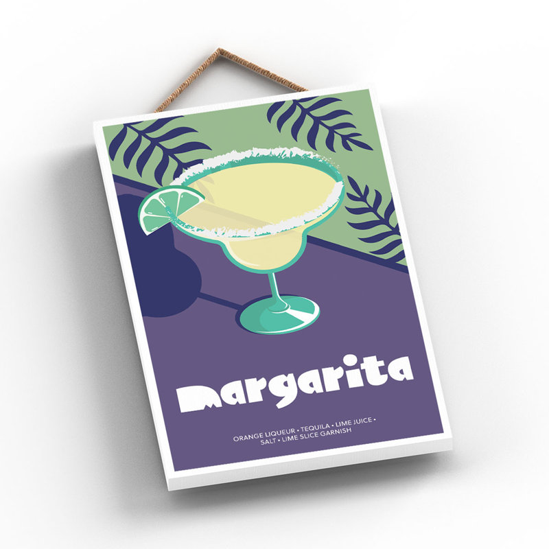 Cocktails - Margarita Wooden Hanging Plaque