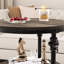 Petite table d'appoint, table de bout ronde avec 3 tablettes, table basse d'appoint avec structure en acier pour les petits espaces-198854902
