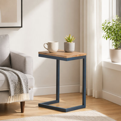 End Table, Accent Table, Wood End Table, C Table, Modern Side Table, Metal End Table,