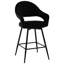 Tabouret de comptoir pivotant rembourré avec dossier incurvé et structure en métal (ensemble de 4)-562760719-562760717
