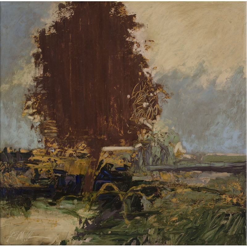 Landscape With Red Tree Print