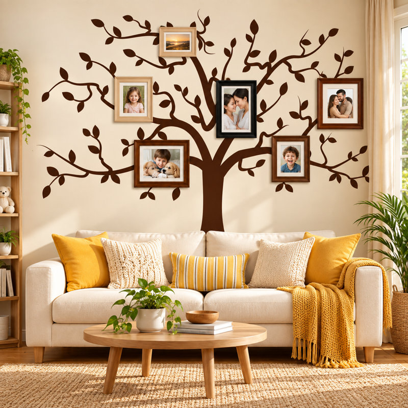 Décalcomanie murale chambre d’arbre family, Schéma A