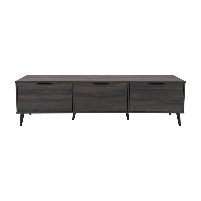 TV Stand with Cabinet Storage for TVs up to 85", Dark Grey
