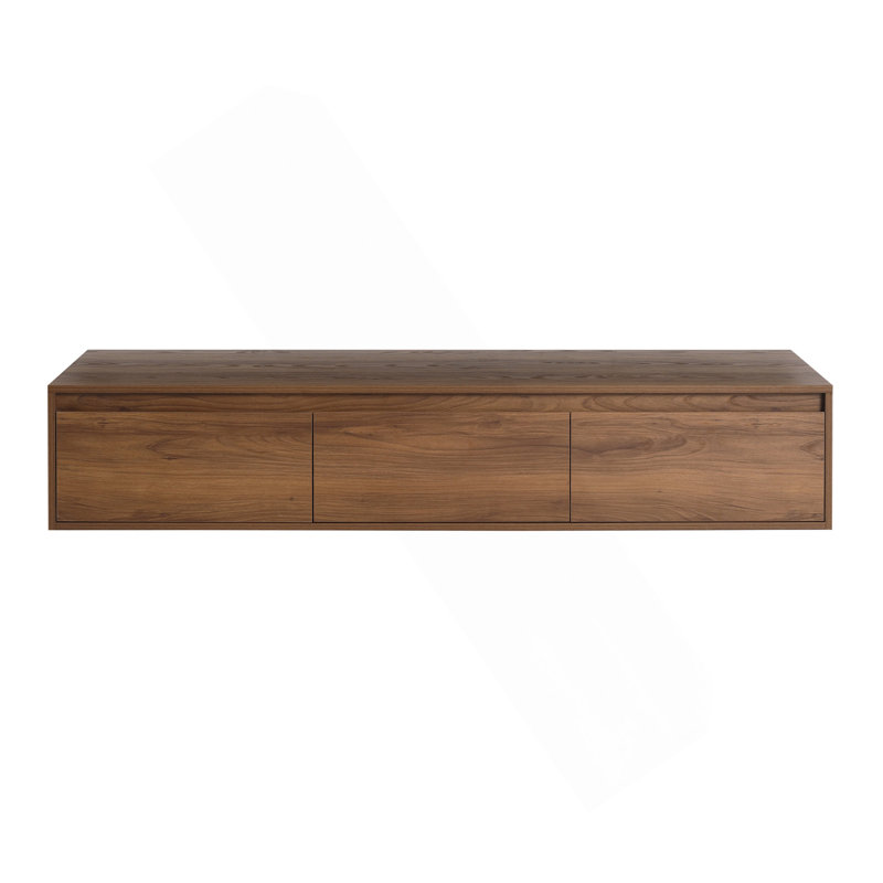 60" Bathroom Cabinet,Soft Close Drawer,Float Mounting Design (Only Vanity, Without Sink), Brown Ebony