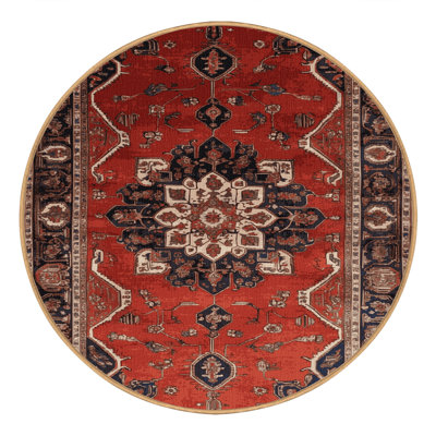 Machine Washable Persian Brown Area Rug