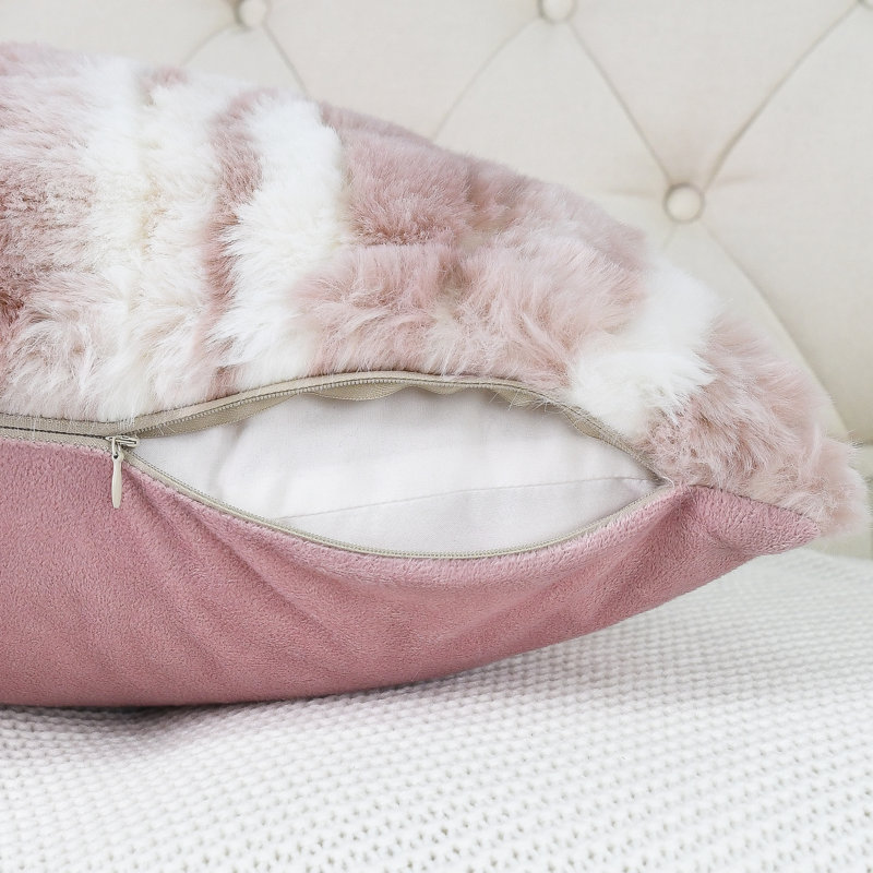 Jacquard Square Pillow Cover, 20" x 20", Pink