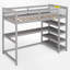 Lit mezzanine avec bureau intégré et tablettes-113752950-113752948