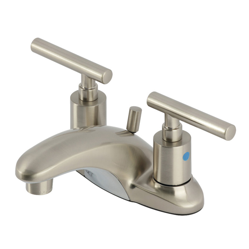 Laiton Kingston FB8621CML Robinet de salle de bain central avec drain escamotable, chrome poli, Nickel brossé