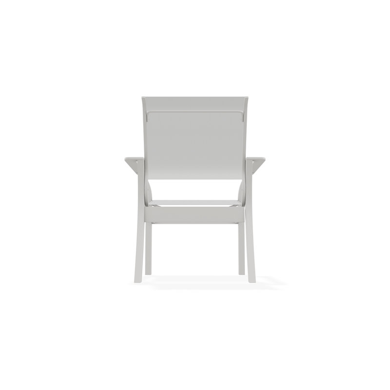 Leeward Outdoor Dining Chair, Snow, White 6D Sunbrella®