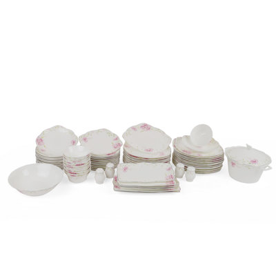 Piece Porcelain China Dinnerware Set - Service for 12