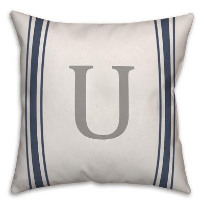  Monogramme - Housse et insert de coussin carré en E