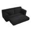 Canapé à compression en mousse à mémoire de forme pour salon - sans assemblage, conception convertible 2-en-1, tissu en velours côtelé - canapé compact-1216018863
