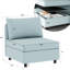 Chenille beige avec qualités modulaires, de rangement et de canapé-lit, 2 places pour canapé-lit modulaire convertible, Chenille-2026394545-2026394558
