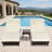 Boho Upholstered Rattan Lounge Chair Deep Seating Wicker Accent Chair with Thick Cushions & Sturdy Frame-419483977