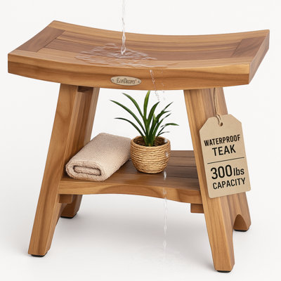 18" W Teak Shower Bench