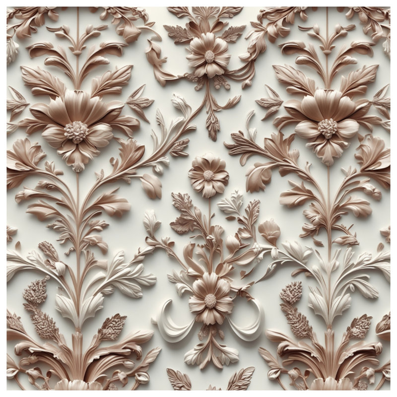 Housses de couette à motif floral complexe, Très grand lit