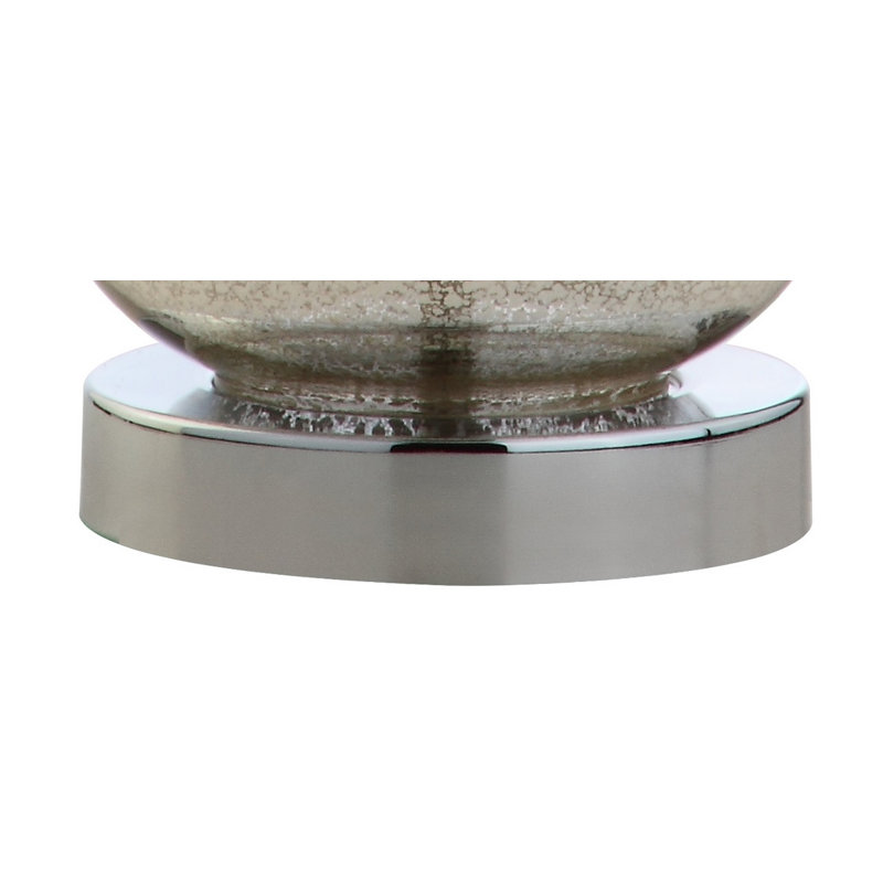 Aenwood Glass Table Lamp, Silver
