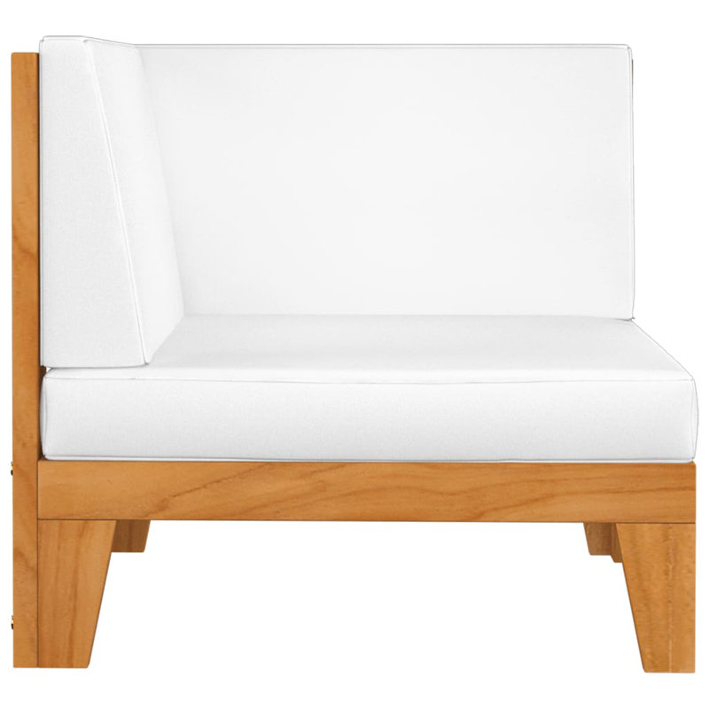 Chaise de patio avec coussins, Crème