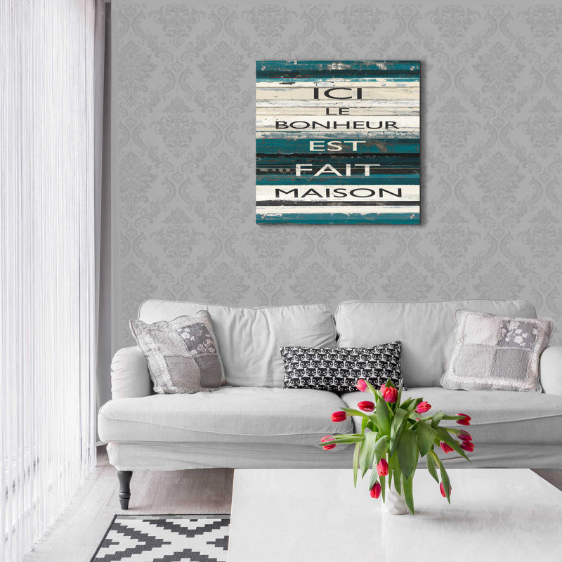  «Blue Zephyr Quote IV» par Mike Schick, art mural en verre acrylique, 24 po x 24 po, H 24 po x l 24 po