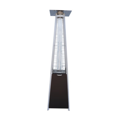 40,000 Btu Propane Standing Patio Heater Stainless Steel
