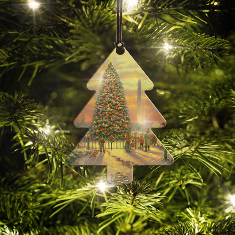 Thomas Kinkade Symbols Of Freedom Hanging Tree Shaped Print