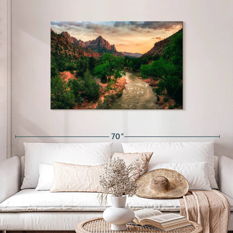 Alvord, coucher de soleil à la rivière Vierge, H 30 po x l 45 po