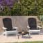 Chaises Adirondack pliantes intérieures / extérieures avec coussins Rangins-883845913