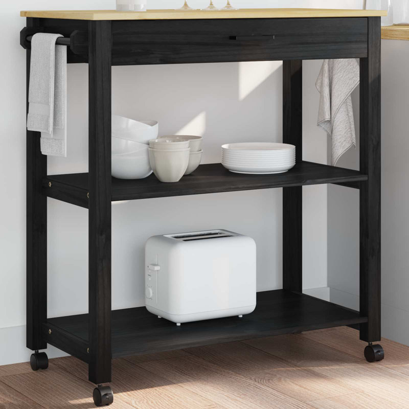 Solid Wood Bar Cart