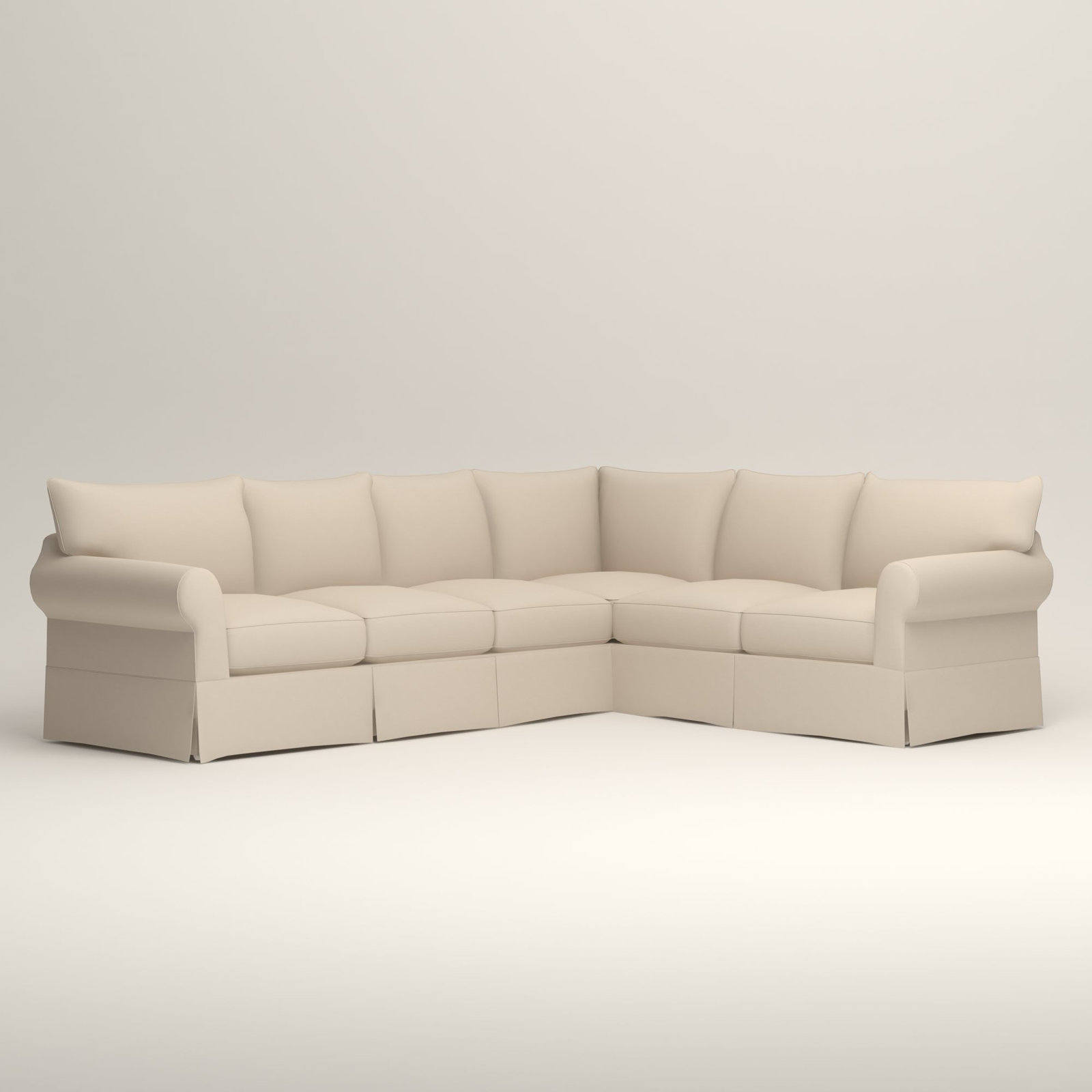 Amari Slipcovered L-Sectional, Right Hand Facing, Canvas Sunbrella® Canvas