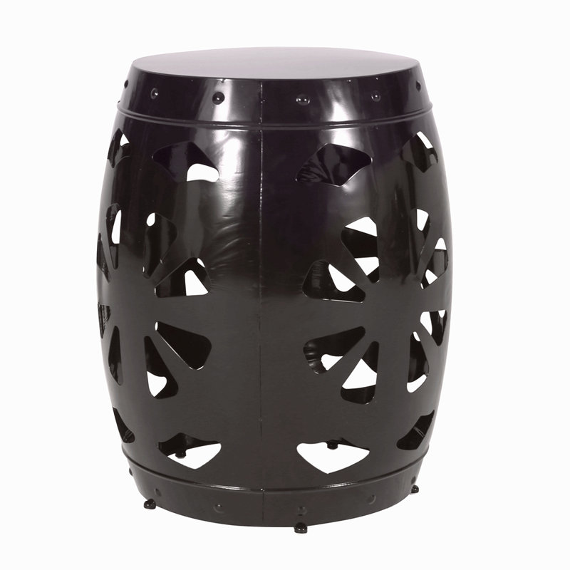 Metal End Table -Large, Black