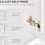 Armoire de salle de bain avec tablette réglable et tiroir - Petit look élégant blanc de style contemporain
