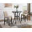 36" Round Espresso Finish Bar Table Nail Head Trim(Only Table)