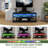 47.2"W Farmhouse Corner TV Stand With Mount, Led Lights & Power Hub,4 Open Storage Compartment Cable Management