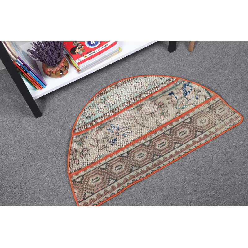 Tapis beige à motif de patchwork bohème beige et beige
