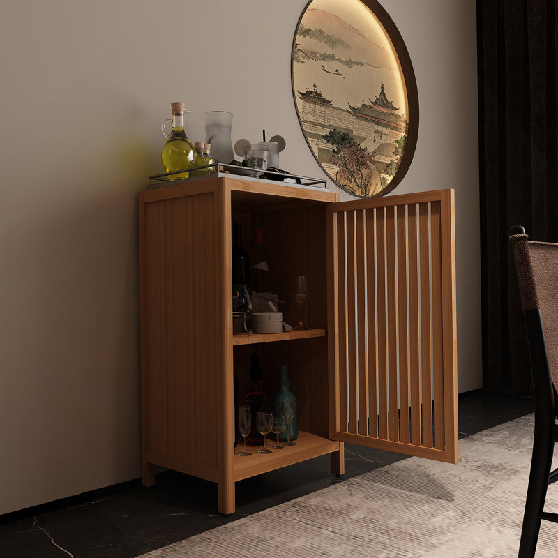 Bathroom Bamboo Storage Cabinet, Freestanding Floor Cabinet With Door