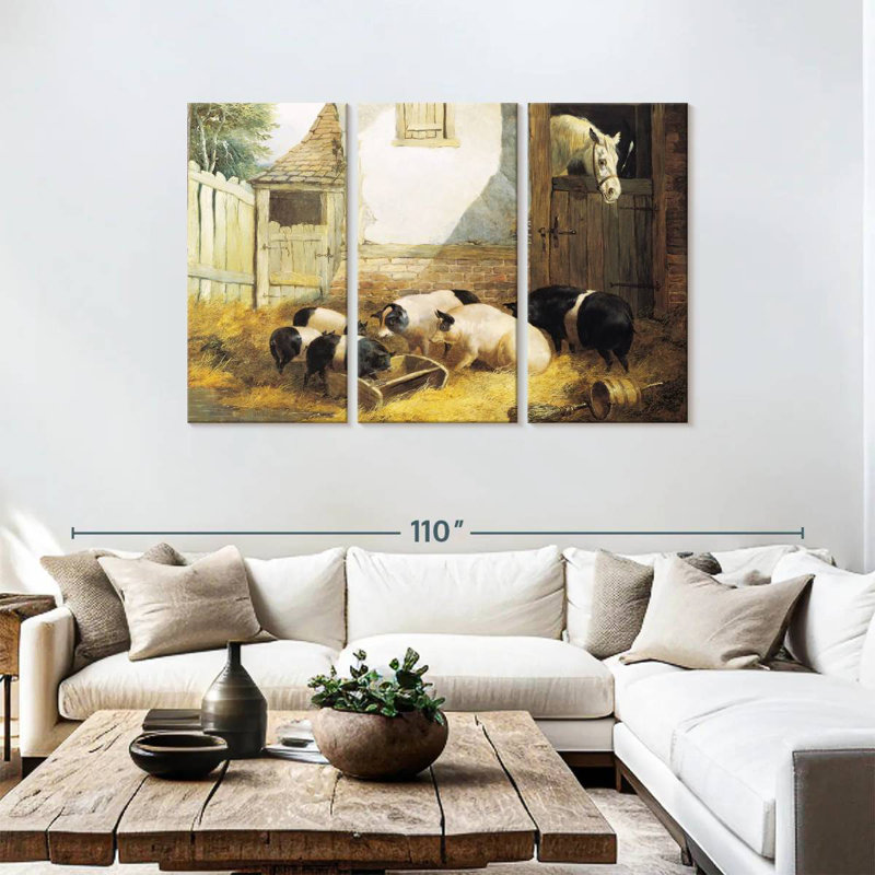 Brampt Farm Pigs, 48" H x 74" W