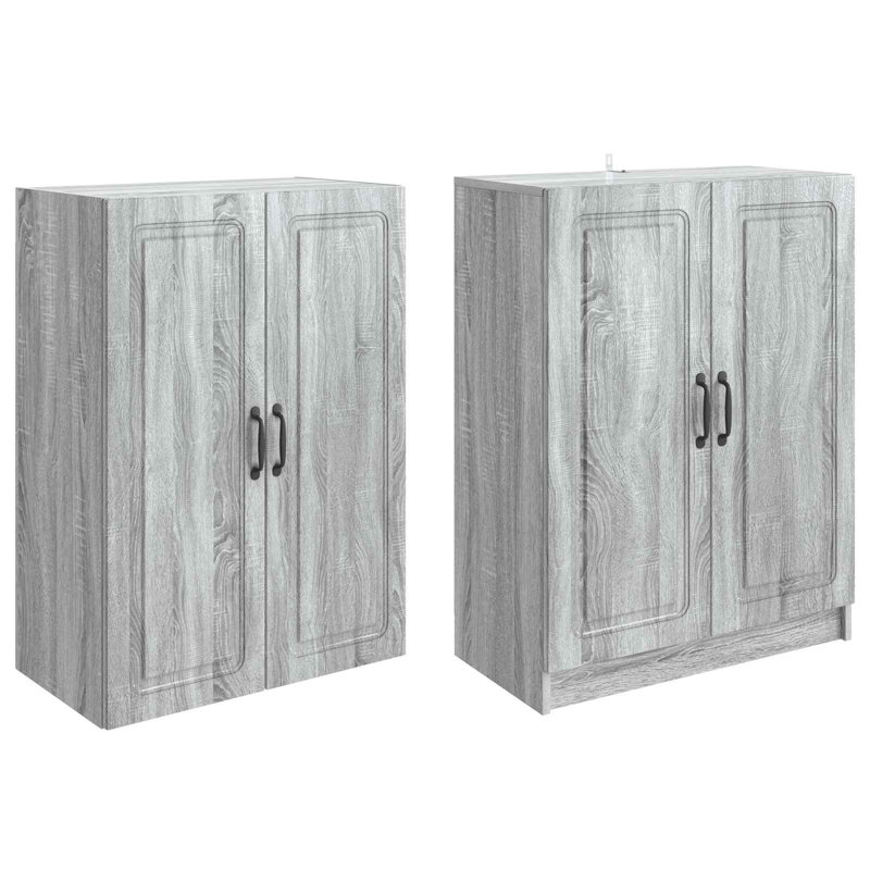 4 -Door 2 Storage Cabinet, Grey Sonoma