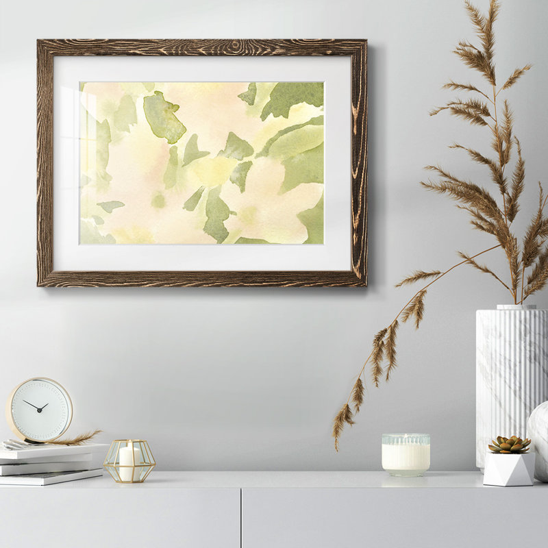 Verdoyant floral abstrait I, Noyer, H 26 po x l 38 po x P 1,5 po