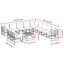 Vidaxl Garden Sofa Set With Cushion 12 Pcs Black Aluminium