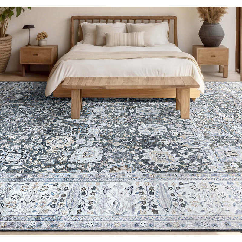 Handmade Silk and Wool Oriental Area Rug, Rectangle 12' x 15'
