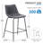 Bellino Upholstered Counter Stool with Metal Frame-210964605
