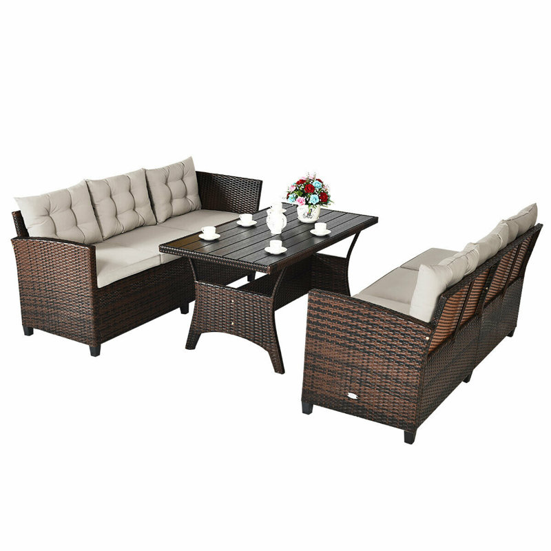Collegedale 3 Piece Dining Set with Cushions