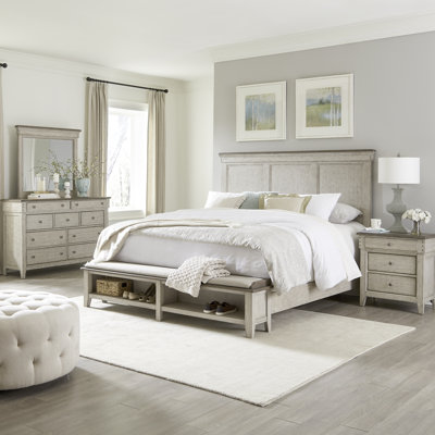 Cathleen Storage Bed, Dresser & Mirror, Nightstand Bedroom Set