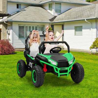 Voiture tout-terrain électrique 24 V 2 places pour enfants, 400 W à deux moteurs, voiture tout-terrain électrique avec télécommande