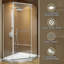 Cabine de douche d'angle sans cadre Neo-Angle, verre trempé clair de 1/4 po (6 mm), porte de douche pivotante, base de douche non incluse-120558906