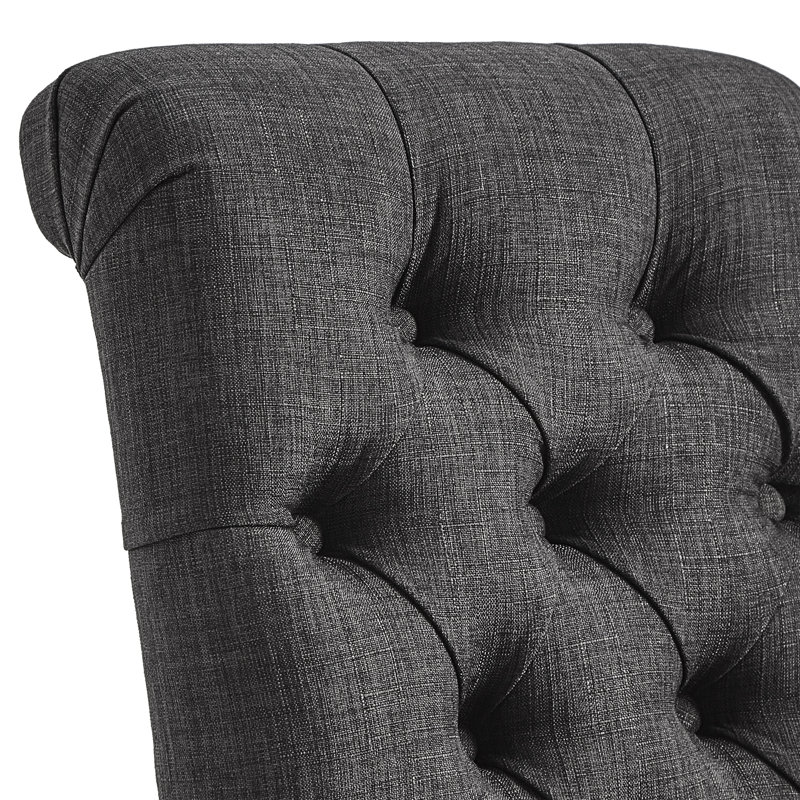 Tabouret Alsadig, Gris foncé, Tabouret de bar (siège d'une hauteur de 30,75 po), Naturel légèrement patiné