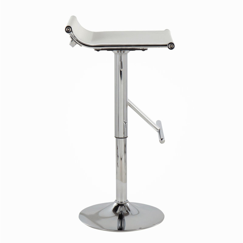 Tabouret de bar contemporain réglable, Blanc