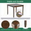 Élégante table de salle à manger en bois 5 pièces avec 4 chaises, moderne et peu encombrante pour la cuisine et la salle à manger