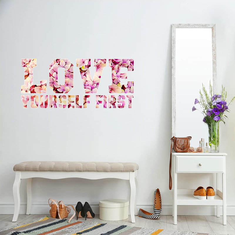 Text & Numbers Non-Wall Damaging Wall Decal, 20" H x 44" W