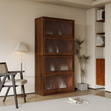 Bookcase Contemporary Closed Back Glass Doors Office Storage Cabinet,Sideboard,Bookcase,Book Shelf